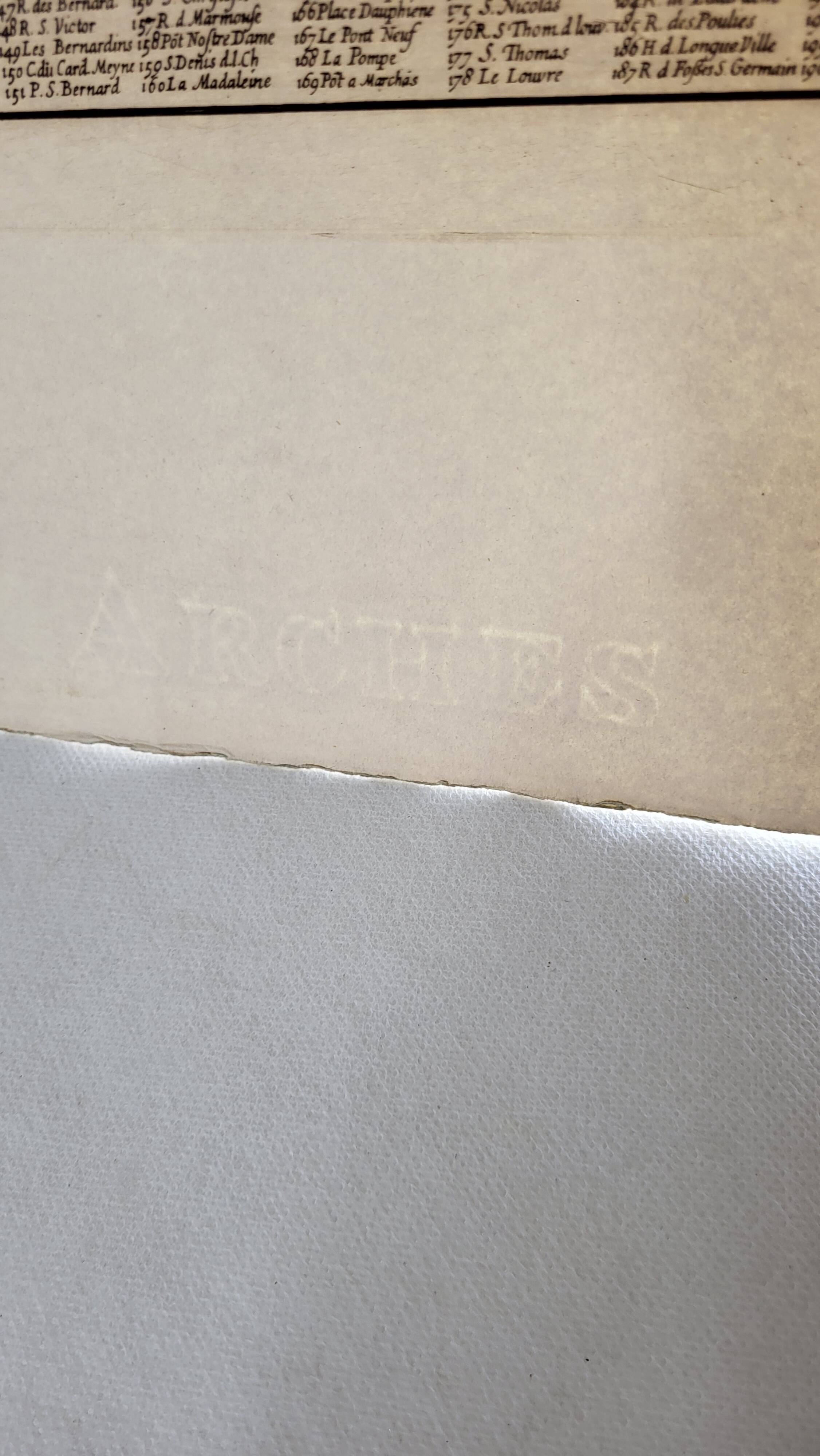 19th century engraving / Plan of Paris / Plan of Visscher