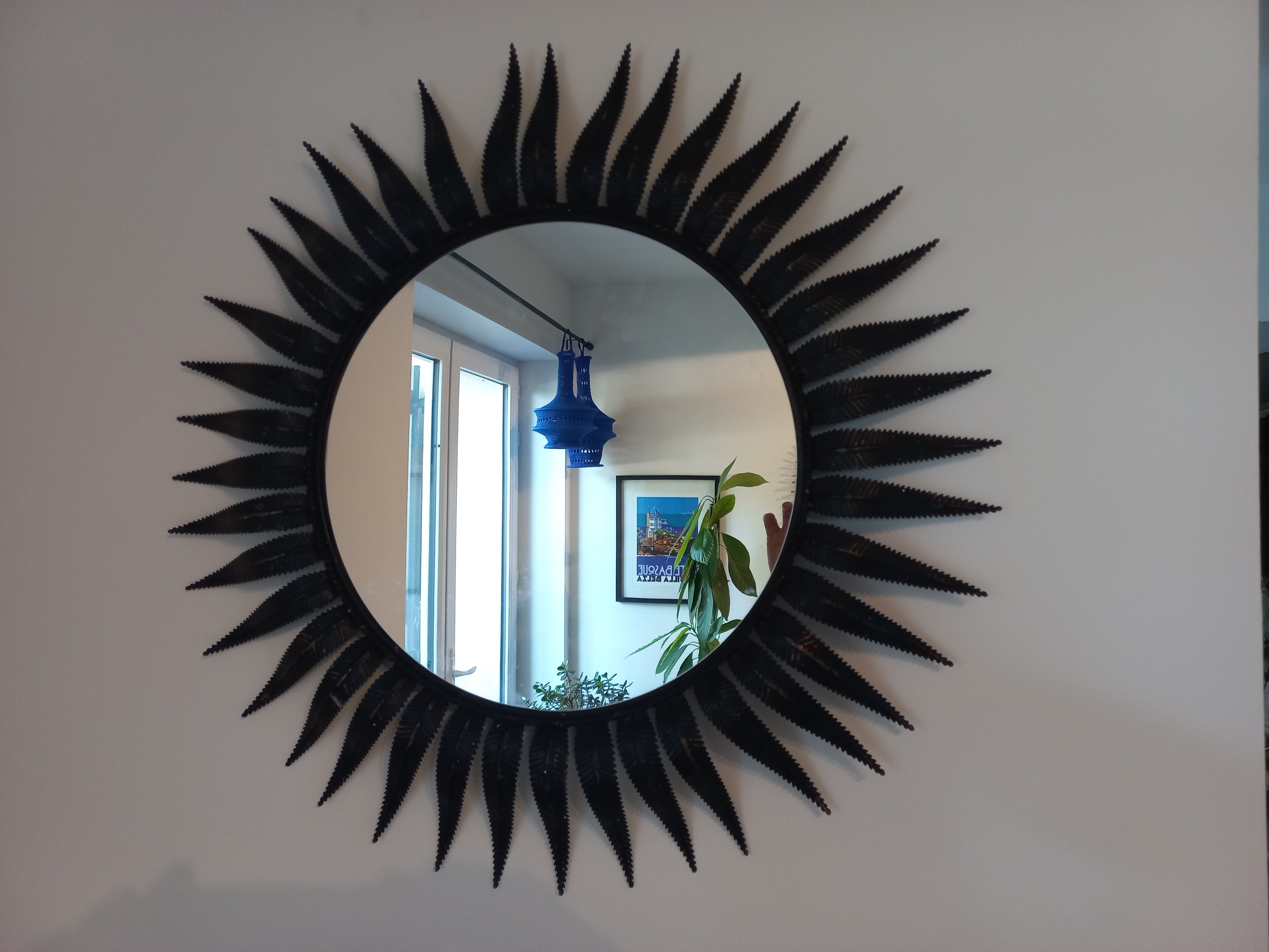 miroir métal 60s