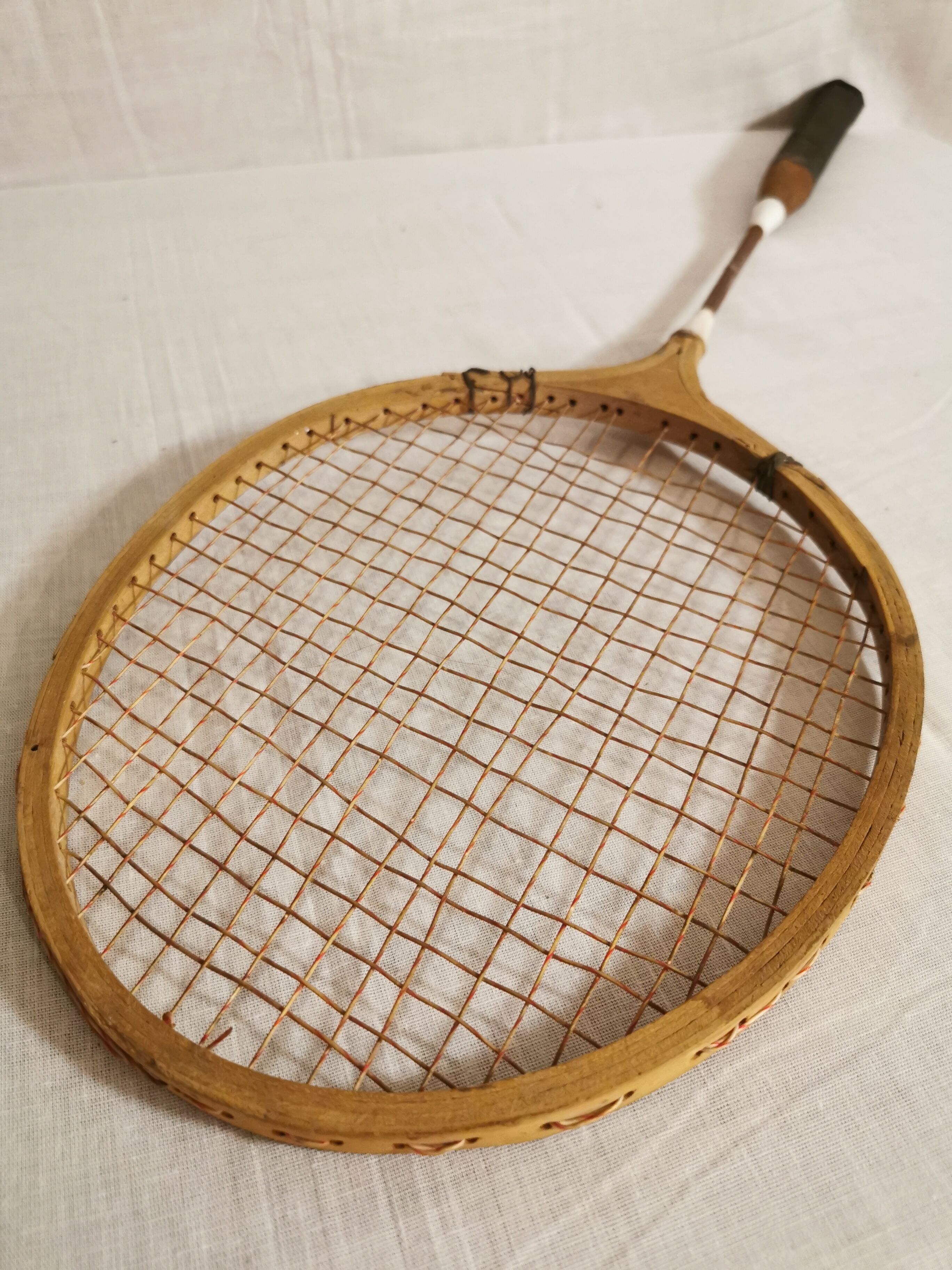 Old tennis racket early 20th in wood