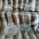 2 antique carafes