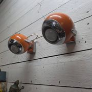 Paire d'appliques vintage eyeball des années 70
