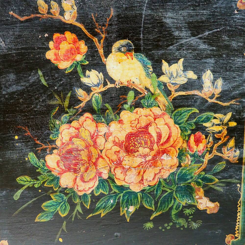 Illustrated Chinese wooden trunk with original patina (China, 1900) #26