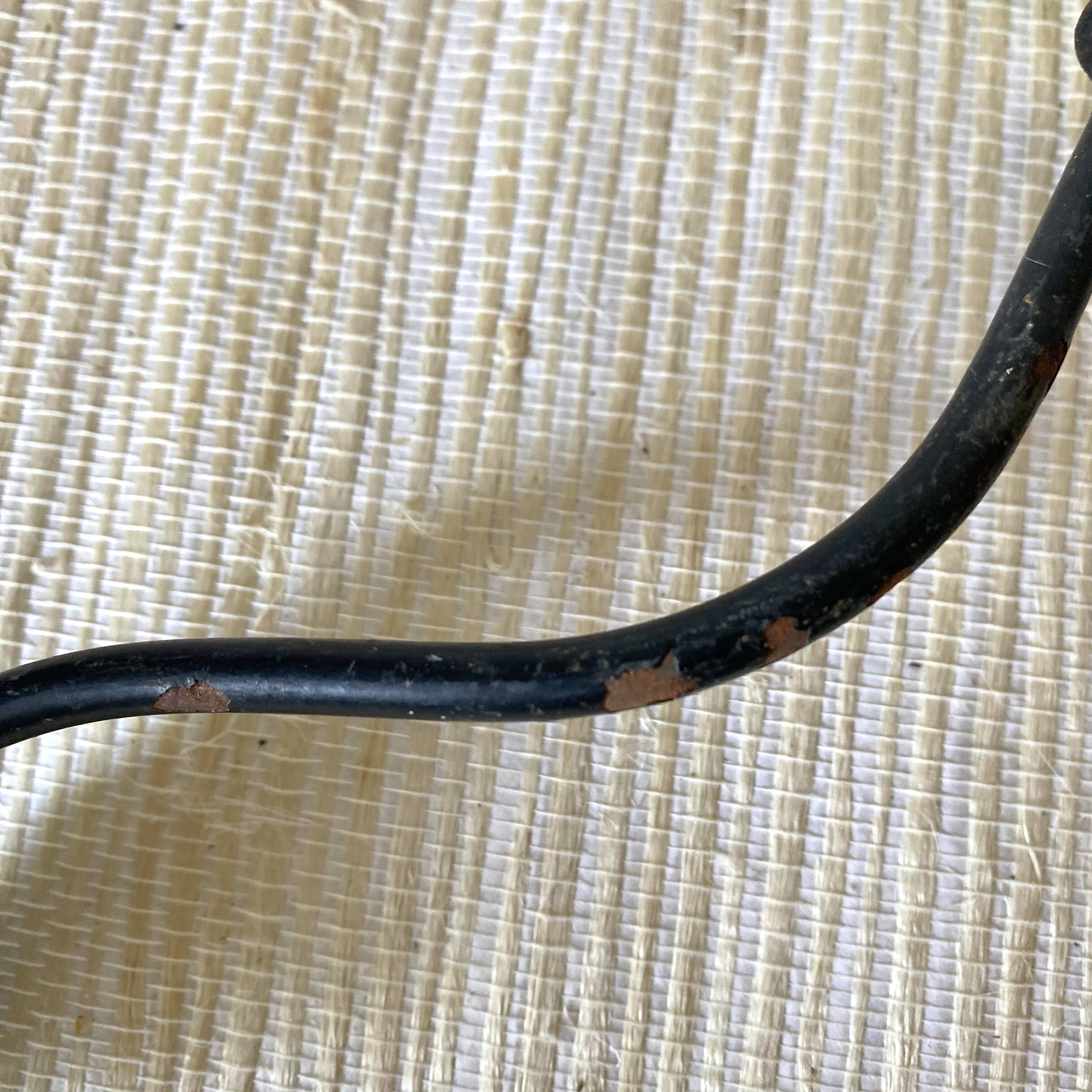 Metal and flowered ceramic coat hooks