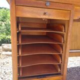 Desk with curtain binder