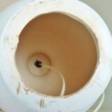 White glazed ceramic lamp, sleek design from the 60s/70s
