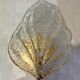 Paire d’appliques feuille verre Murano