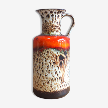 Vase en céramique par Jasba, Fat Lava, années 1960