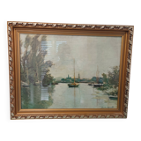 Tableau Reproduction Claude Monet – Scène fluviale