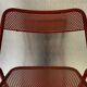 Old folding chair metal perforated red 60s, 70s, vintage