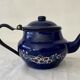 Vintage teapot 1950 in enamelled sheet metal