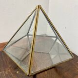 Pyramidal brass display case