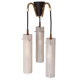 1950s brass and glass pendant light