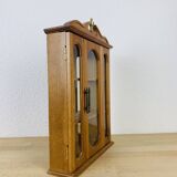 Miniature wooden and glass display shelf, vintage