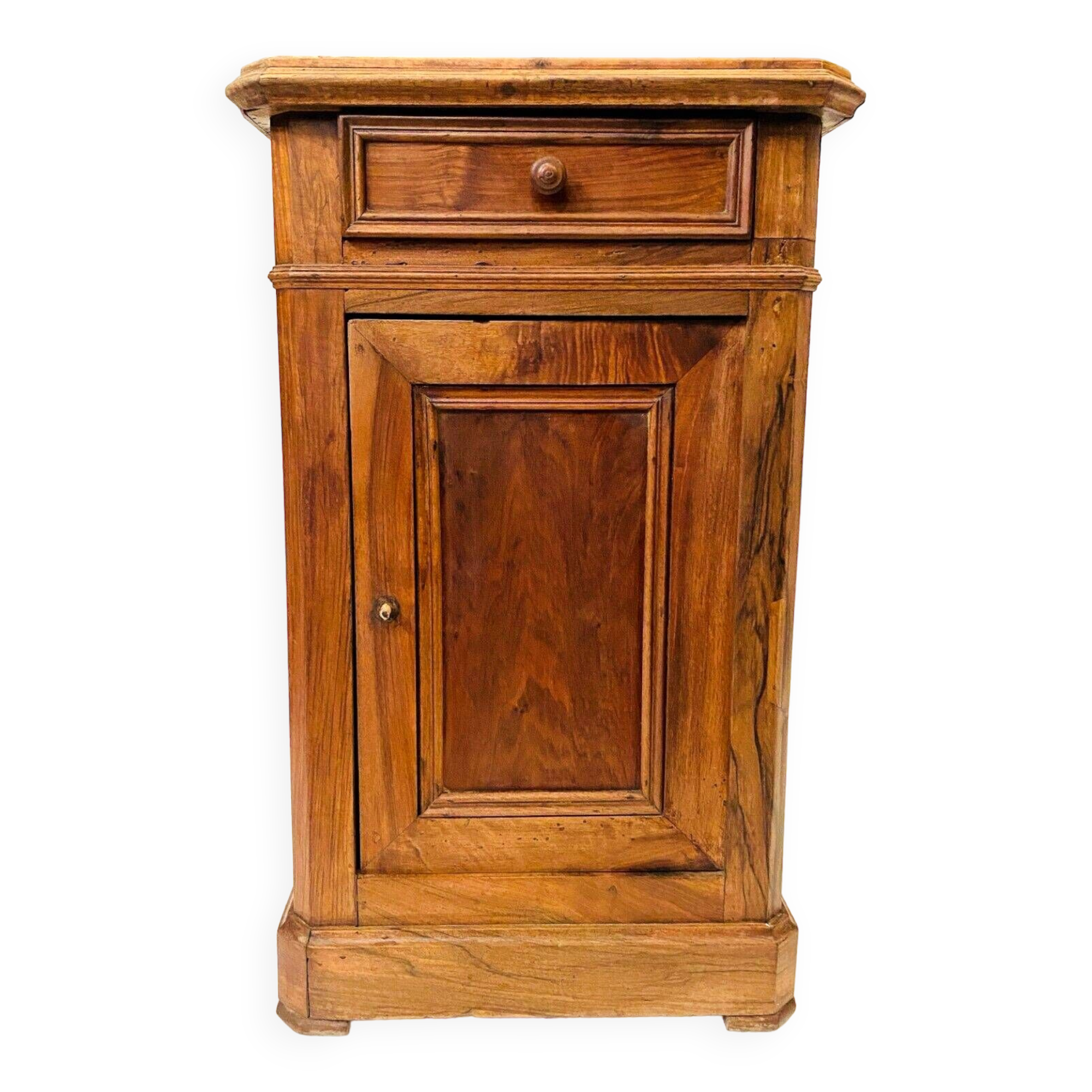 Louis Philippe bedside table in 19th century walnut