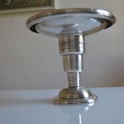 coupe centre de table art déco métal argenté 1930