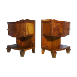 Pair of rosewood bedsides