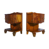 Pair of rosewood bedsides