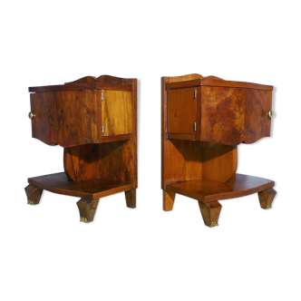 Pair of rosewood bedsides