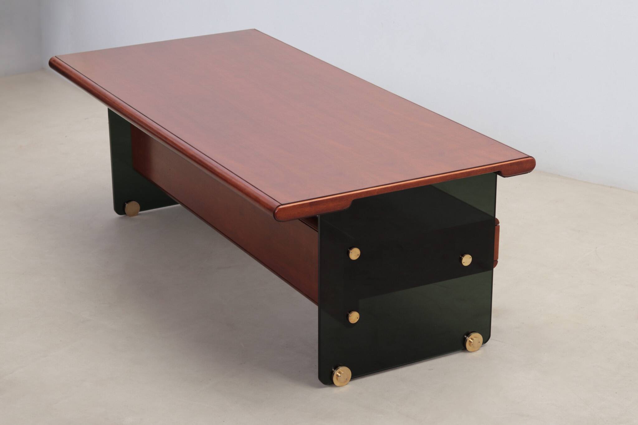 Mid-century modern glass desk, Italy 1960s