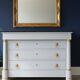 Empire style chest of drawers, 19th century, painted