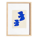 Peinture sur papier oiseaux bleus signée eawy