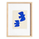 Peinture sur papier oiseaux bleus signée eawy