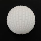Vintage white glass half-sphere wall light. 1970s