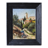 Oil on panel by A. Poulain - Cagnes sur Mer