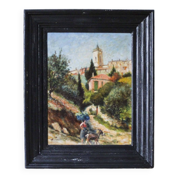 Oil on panel by A. Poulain - Cagnes sur Mer