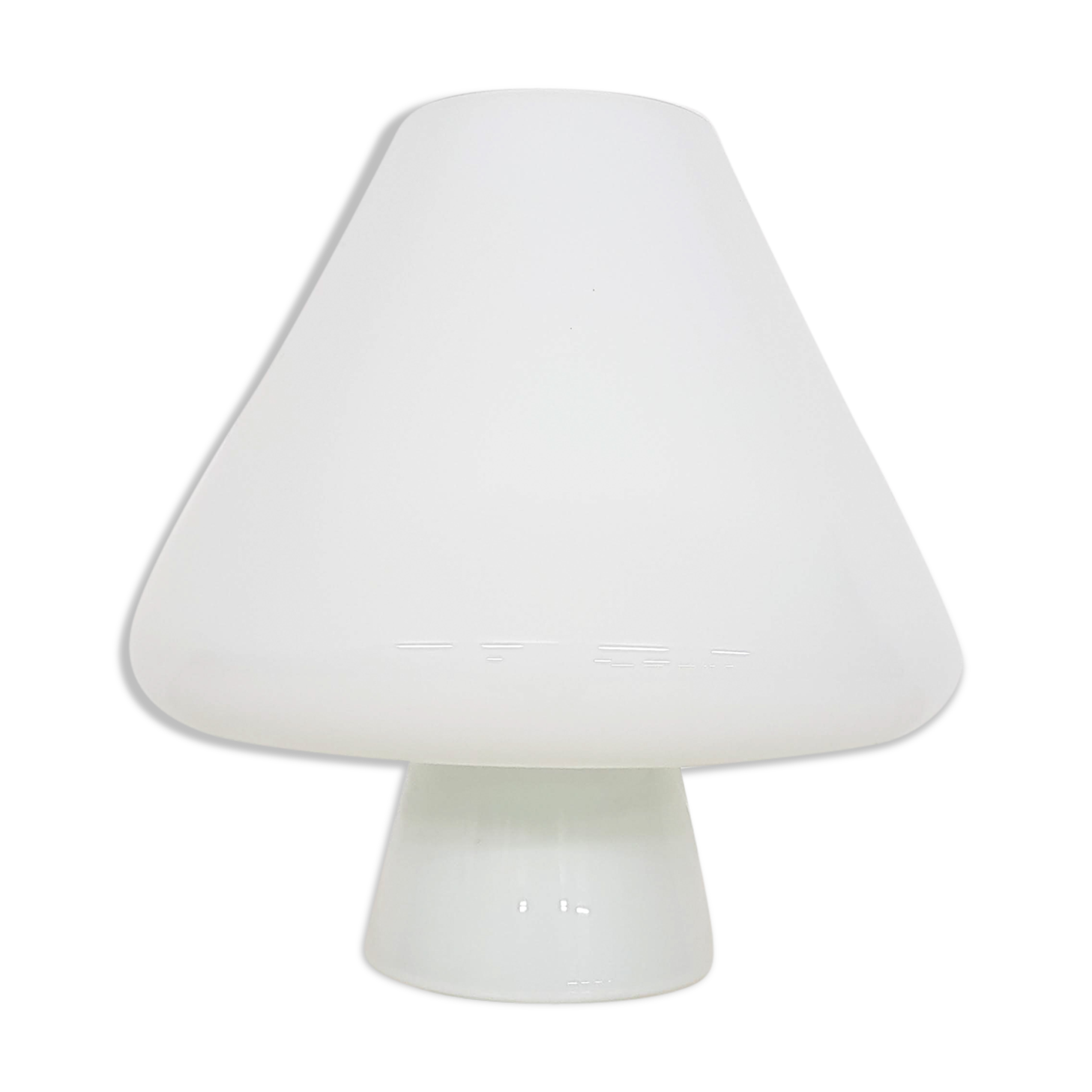 Lampe de table opaline verre champignon 60's