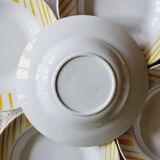 Set of 5 soup plates FB Badonviller