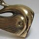 Pair of bookends vintage brass swans