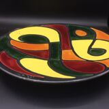 Abstract decorative dish in bright colors