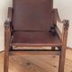 Vintage leather Safari armchair