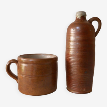 Set of a stoneware pots