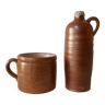 Set of a stoneware pots