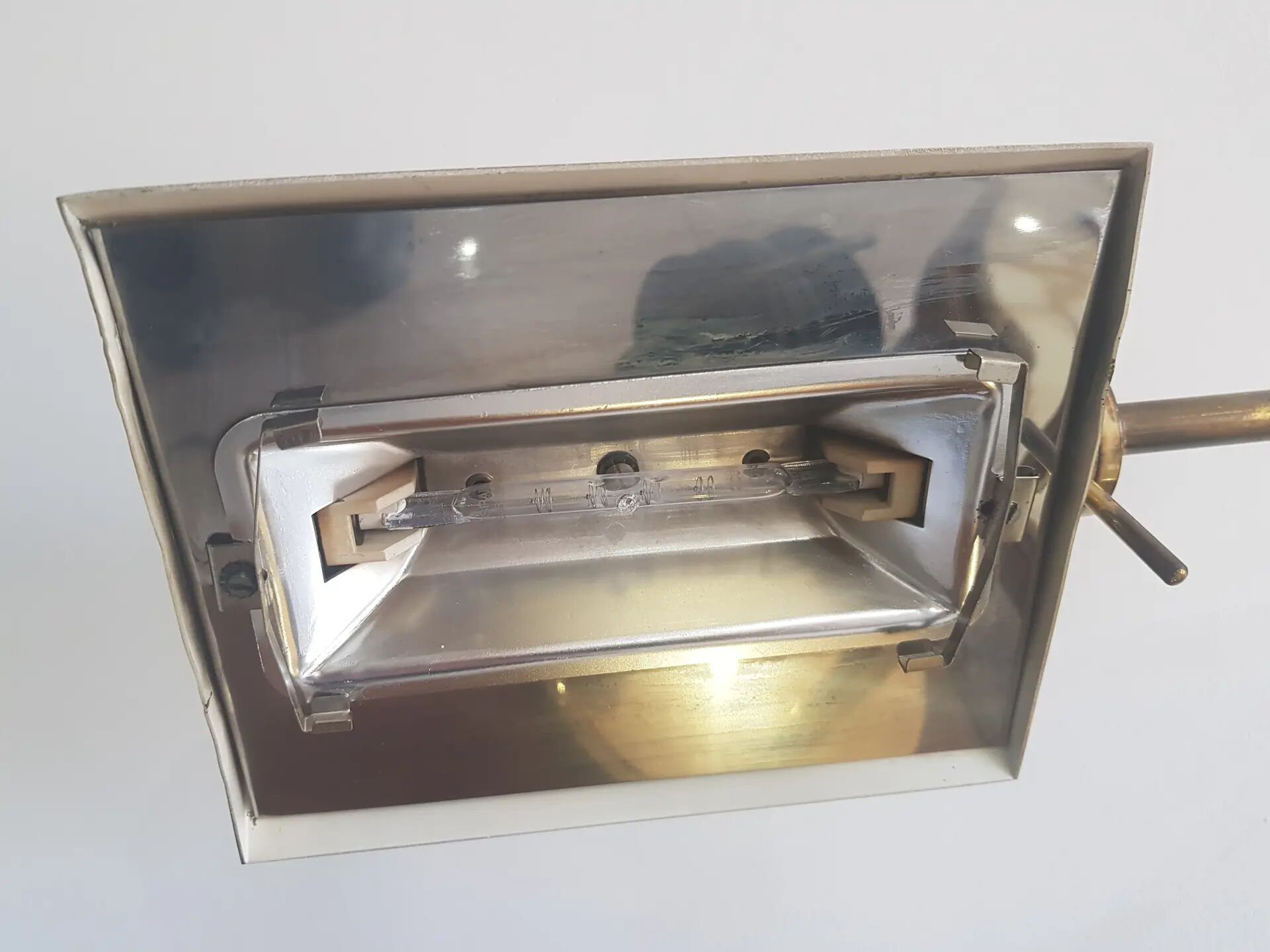 Lampe de table, laiton doré, Autriche, années 70