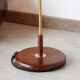 Teak and brass vintage Scandinavian floor lamp 1960 | Bakelite