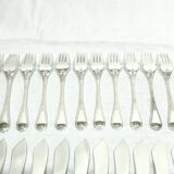 Christofle – 12-piece silver-plated fish cutlery set