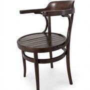 Bistro Chair Curved Wood Thonet Style - Dark Walnut - Vintage