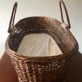 Large woven wicker bassinet