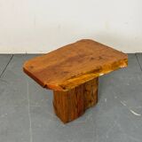 Table d'appoint de style brutaliste japonais, wabi-sabi, milieu du siècle, années 1960