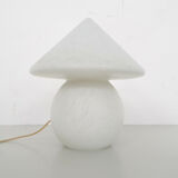 White opaline glass table light by Peil and Putzler, Germany 1970's