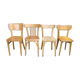 Lot of four old mismatched bistro chairs