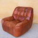 Brown vintage leather armchair