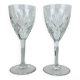 2 large stemmed glasses, Chantilly model by Saint Louis, crystal