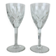 2 large stemmed glasses, Chantilly model by Saint Louis, crystal