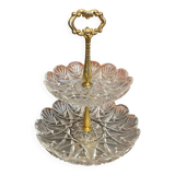 Cake Stand Antique Crystal + Gilded Bronze Trays #