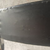 Vintage 70s black skai sled chair