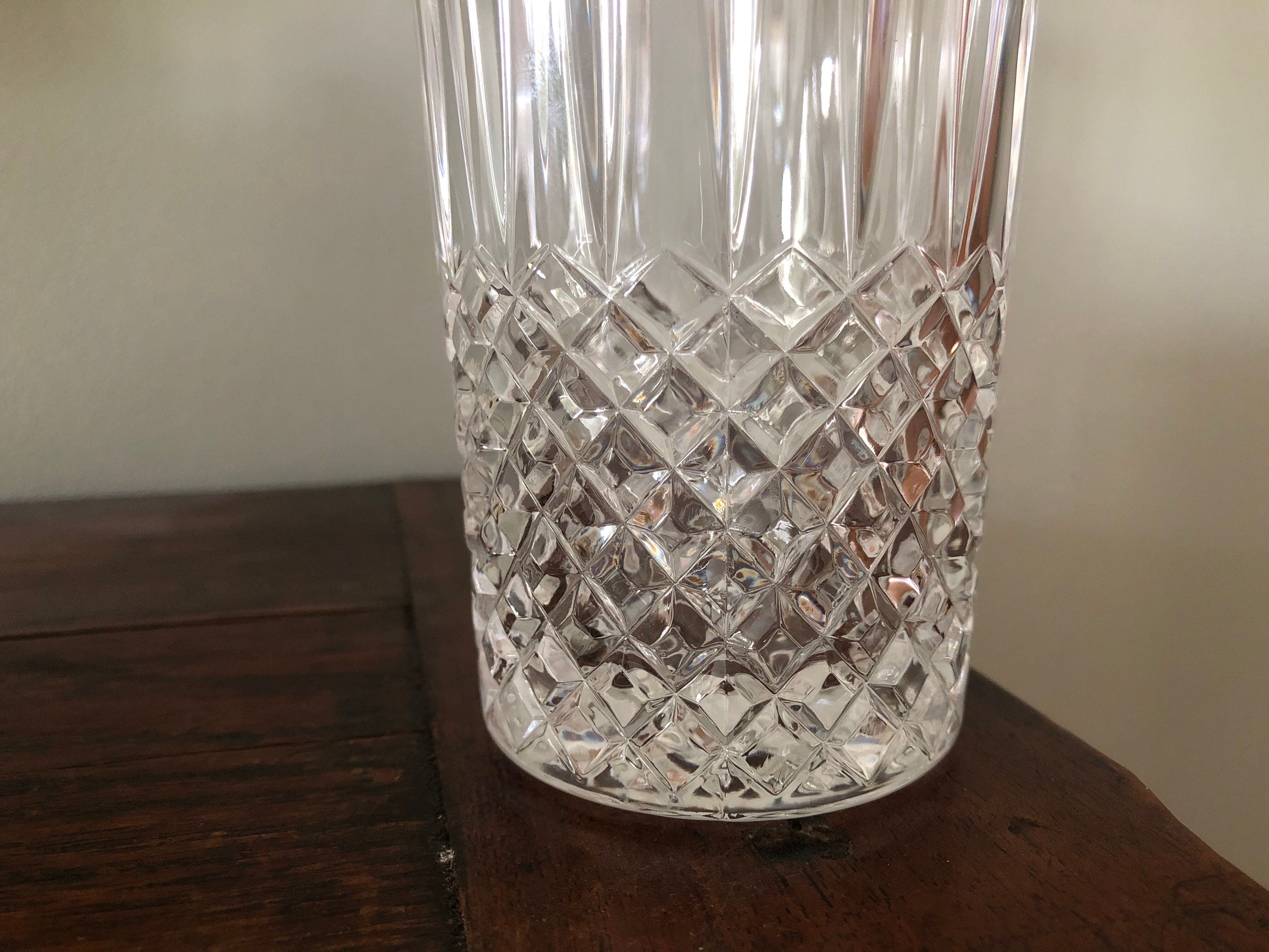 6 new orangeade glasses crystal d'arques model constance